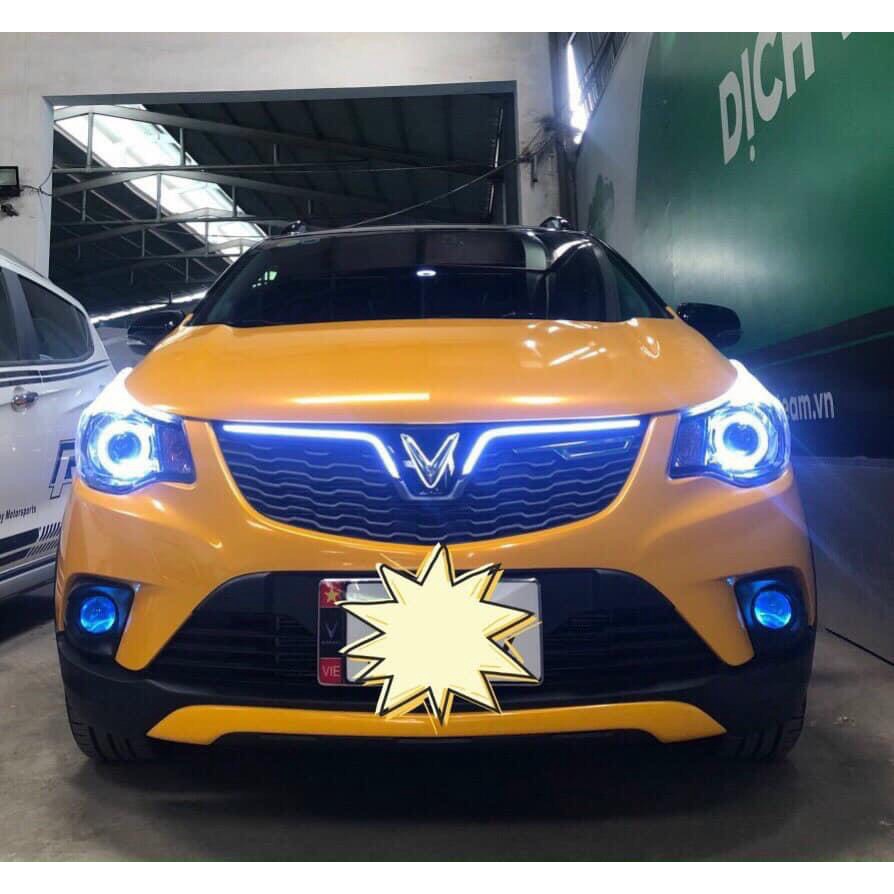 LED+ mặt ca lăng cánh chim vinfast FADIL *HÓT NHẤT*2025 nhựa đen sần ABS