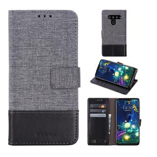 Bao Da Điện Thoại Vải Bạt Có Ngăn Đựng Thẻ Bảo Vệ 360 Độ Cho Lg Q6 G5 G6 G8 Thinq V20 V30 V35 V40 Thinq V50 K40 W10 Ốp