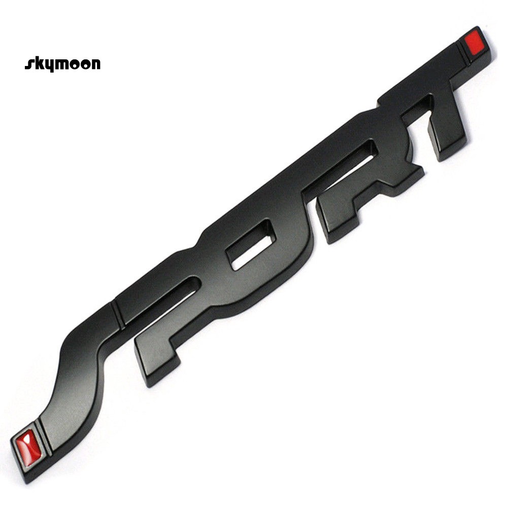 Miếng dán trang trí xe hơi hình chữ Sport 3D bằng kim loại sáng tạo