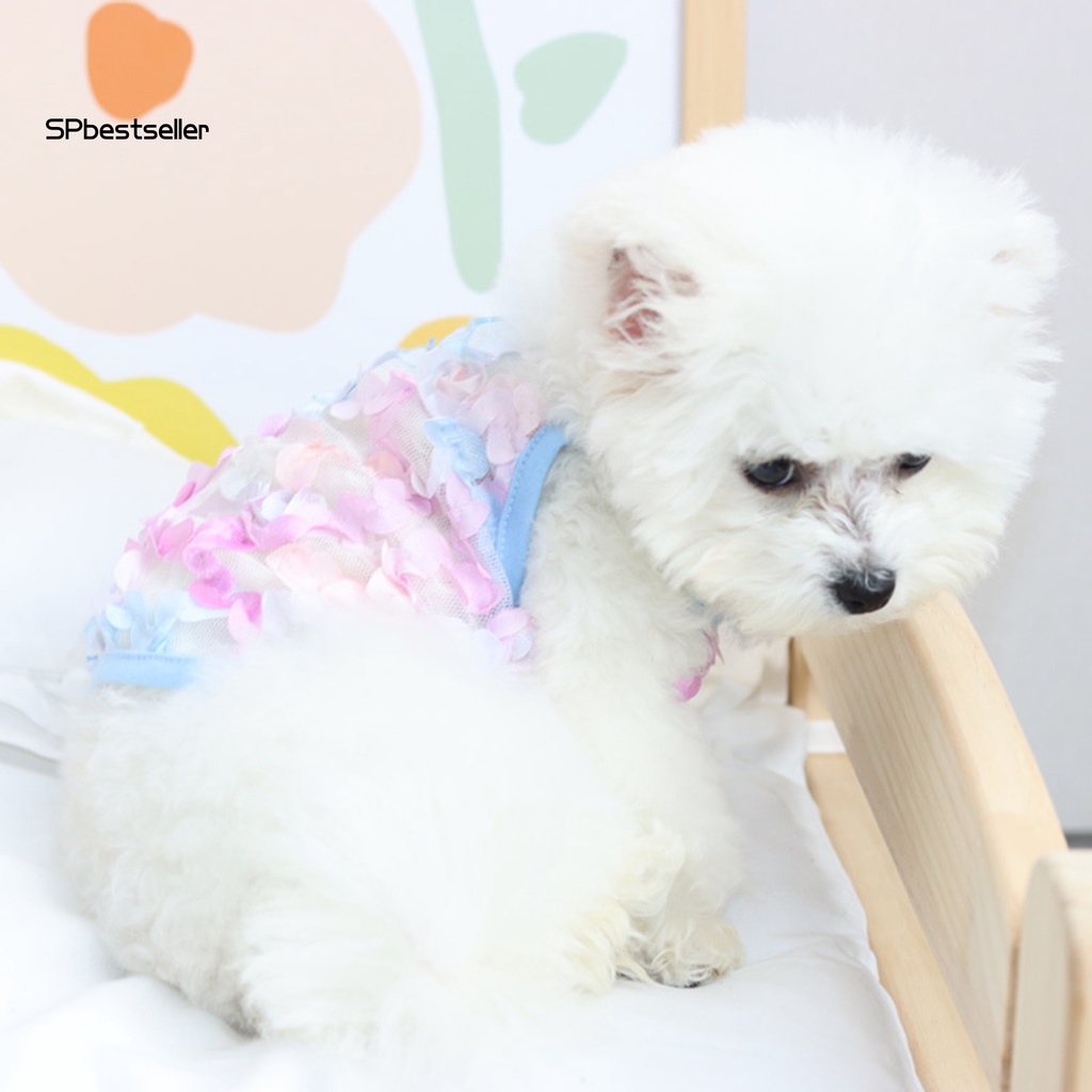 Áo Thun Lưới Thoáng Khí Họa Tiết Hoa Dành Cho Thú Cưng