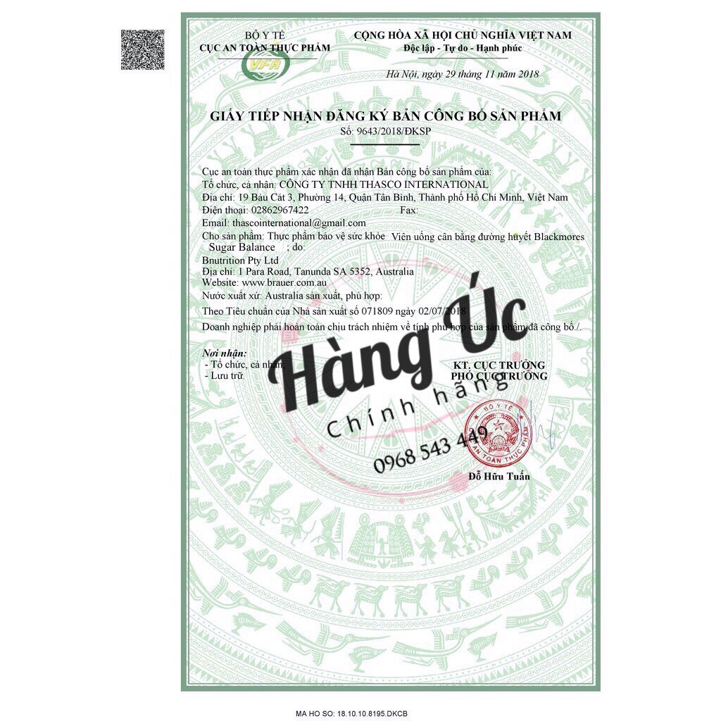 Cân Bằng Đường Huyết Sugar Balance Blackmores, hàng Úc