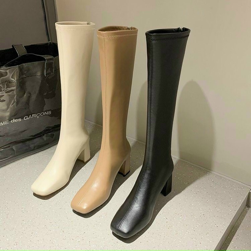 [sẵn]bốt gối (boot đùi) da lì xịn khoá sau gót 6p (FULL HỘP-3 màu) mã 279 | BigBuy360 - bigbuy360.vn