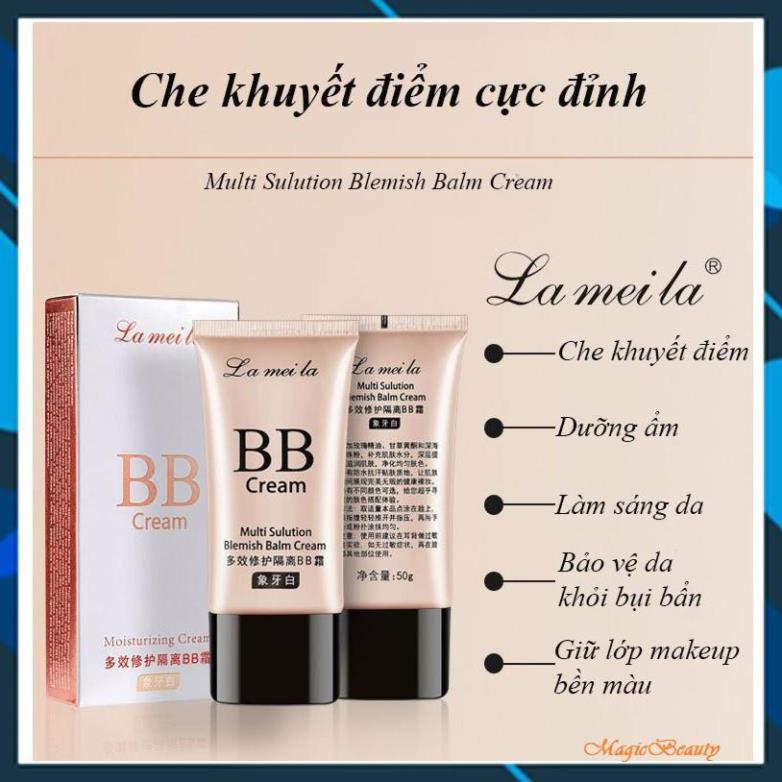 Bộ trang điểm cơ bản LAMEILA 9 món Kem BB, Phấn phủ, Phấn mắt, Mascara, Chì kẻ mày, Kẻ mắt, Son kem, Mút Tán, Kích mí