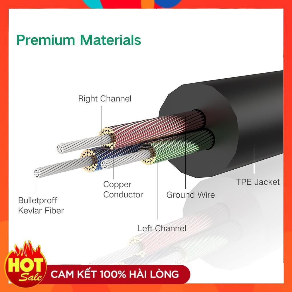 [Chính Hãng] Dây loa 1 ra 1 dài 1m cao cấp UGREEN 10733_Hàng chính hãng bảo hành 18 tháng