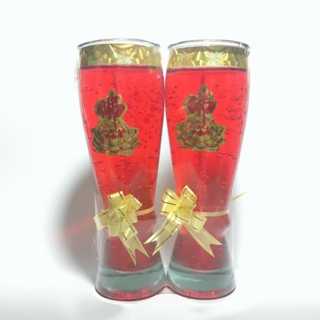 Đèn cầy ly đại nơ _ Combo 6 cặp