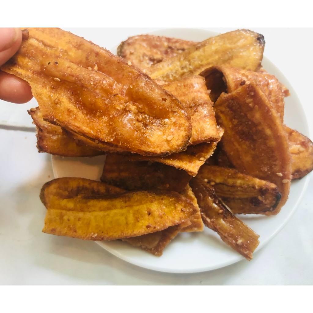 1kg chuối sấy mè gừng
