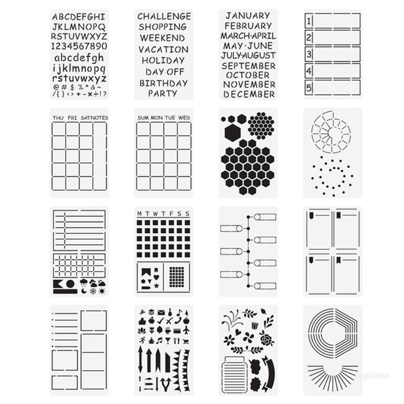 Top Productivity Stencil Set for Dotted Journals - Time Saving Planner Accessories/Supplies Kit Makes Creating Layouts Easy