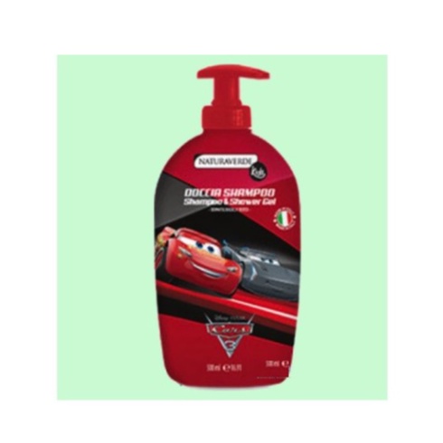 Dầu Gội Sữa Tắm Với Chiết Xuất Từ Hoa Cúc Hữu Cơ hiệu Naturaverde Disney Car chai 500ml
