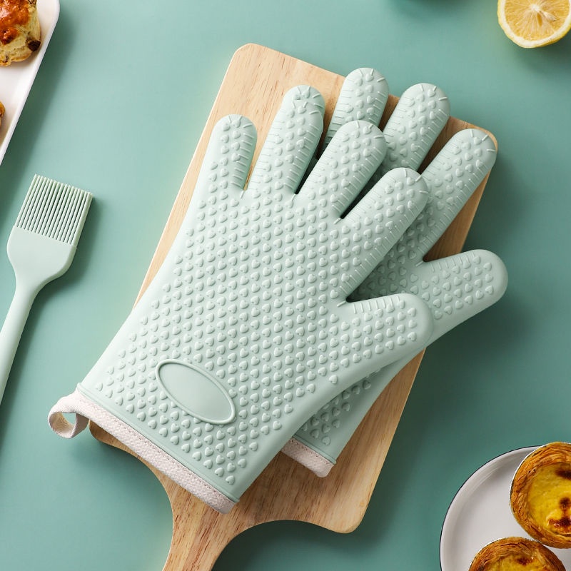 Găng Tay Silicone Dày Cách Nhiệt Chống Bỏng Tiện Dụng Cho Nhà Bếp