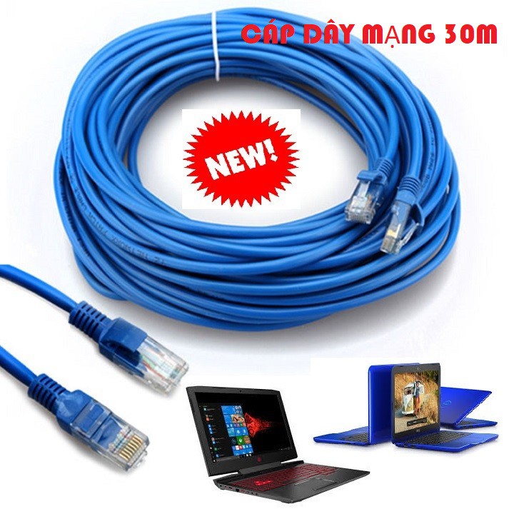 Cáp dây mạng 30m đẹp bền - Dây mạng giá rẻ Cat5E