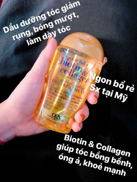 Dưỡng tóc OGX Biotin & Collagen Weightless Healing oil 100ml | BigBuy360 - bigbuy360.vn