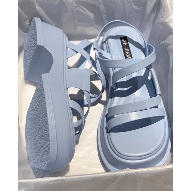 Dép sandal chiến binh nữ đế cao 5cm da pu chuẩn hàng quảng châu ulzzang cao cấp