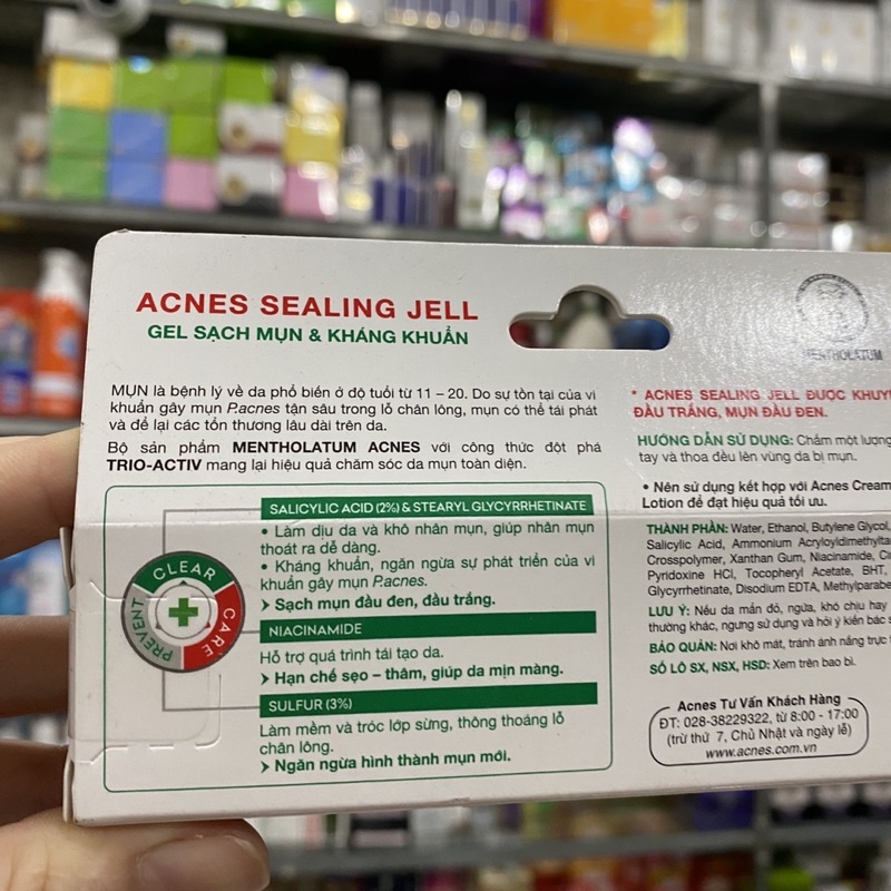 Acnes Sealing Jell – Gel Ngừa Mụn, Kháng Khuẩn 18g