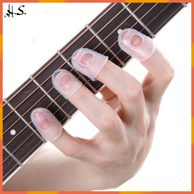 5pcs Finger Cover Anti-slip Hands Coat Relief Play Pain Gloves for Ukulele Electric Acoustic Guitar Stringed Musical Instrument