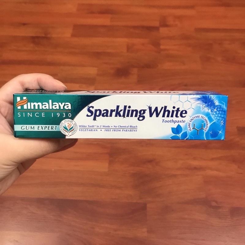 Kem Đánh Răng Himalaya Herbals Sparkling White Toothpaste Trắng Sáng Lấp Lánh 100g