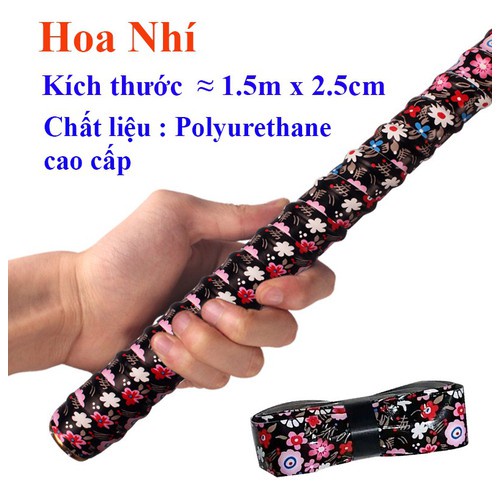 Cuốn Cán Cần Câu , Vợt Cầu Lông , Xe Đạp Họa Tiết Hoa Đủ Màu Sắc Chất Liệu Cao Cấp Chắc Chắn