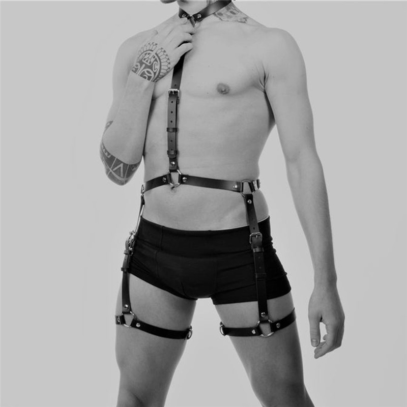 Đai Nịt Ngực Bằng Da Phong Cách Gothic Quyến Rũ Cho Nam 2022