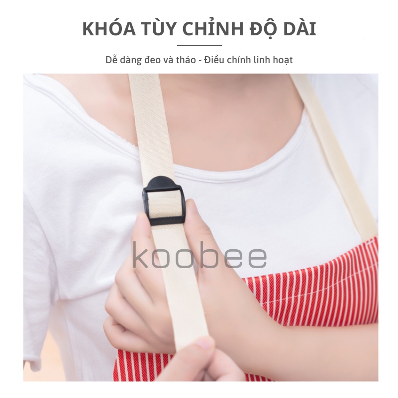 Tạp Dề Nhà Bếp Cao Cấp Tích Hợp Khăn Lau Tay Chống Bám Bẩn, Dầu Mỡ Hiệu Quả KOOBEE (NB03)