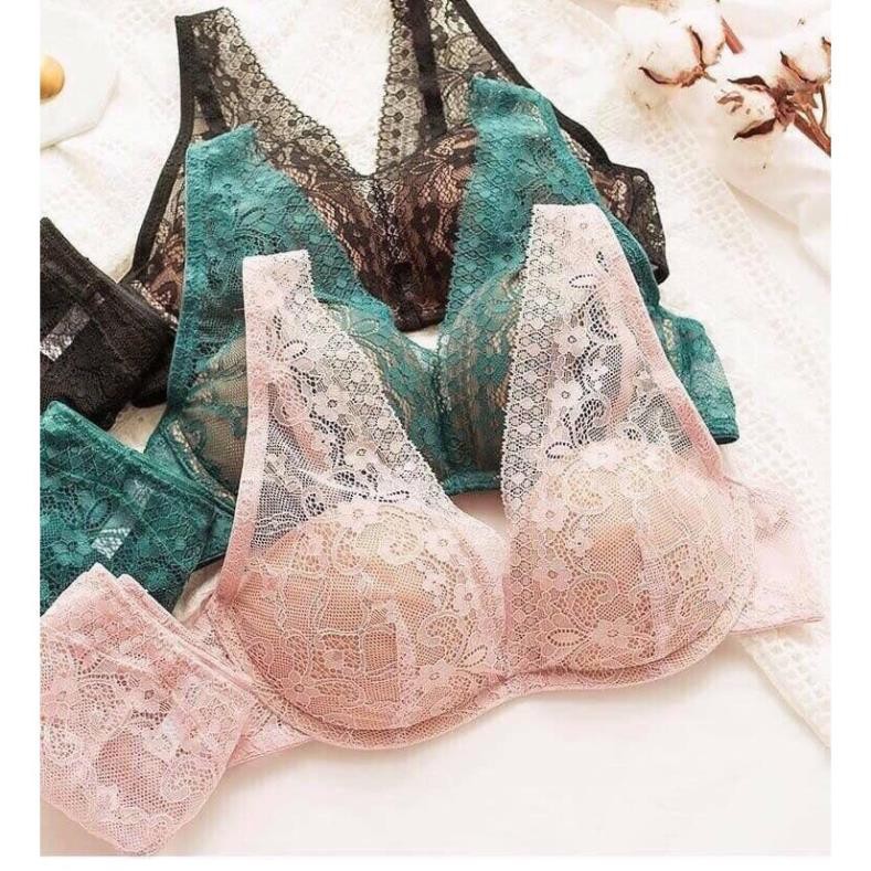 THANH LÝ - Bộ đồ lót Vicky ren V cao cấp - BL