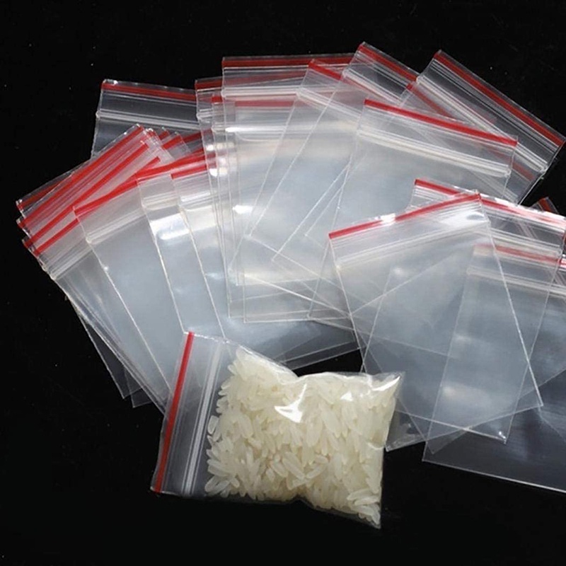 100gr Túi zipper chỉ đỏ BHA loại đẹp Bấm vào chọn size