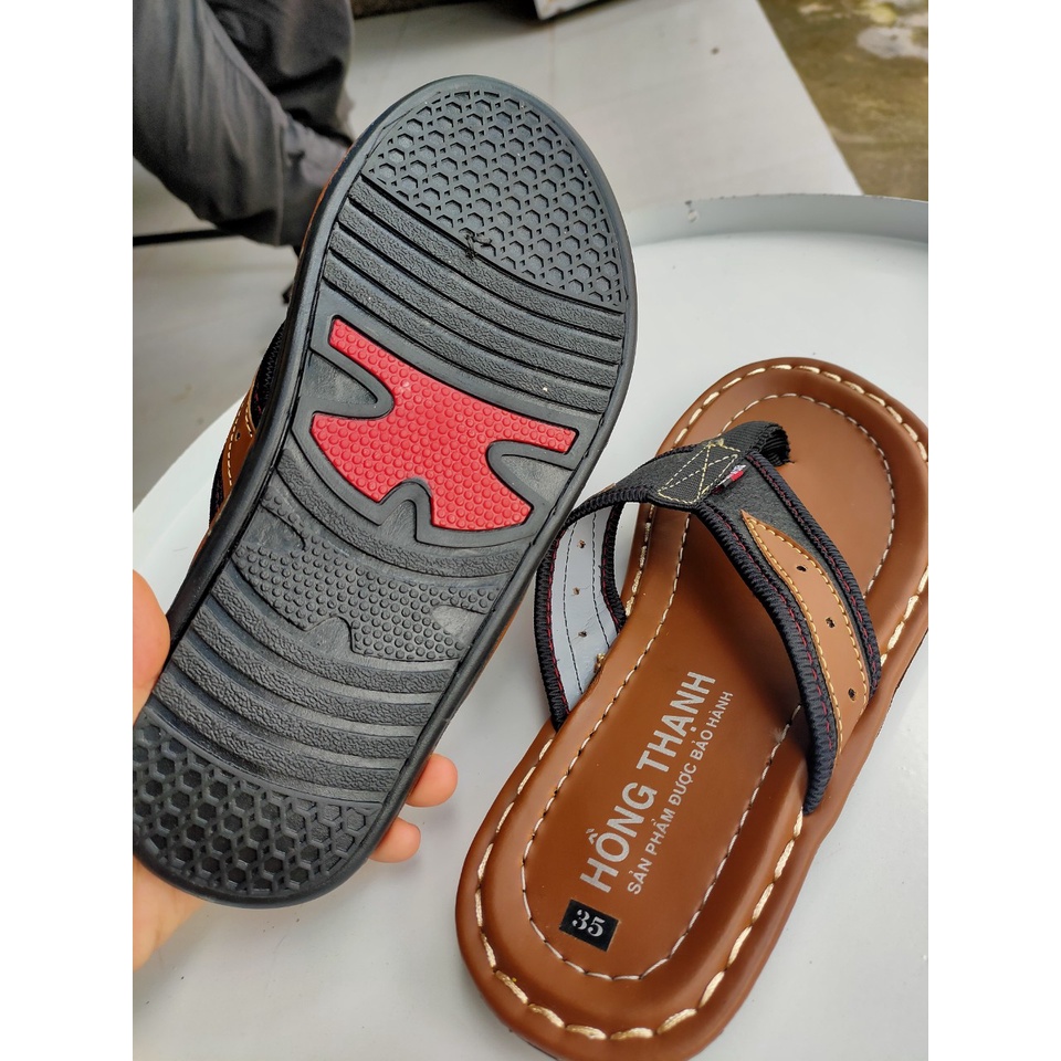 (XẢ KHO)Dép Kẹp Da Nam Cao Cấp Mẫu Mới Siêu Đẹp Hồng Thạnh from lớn