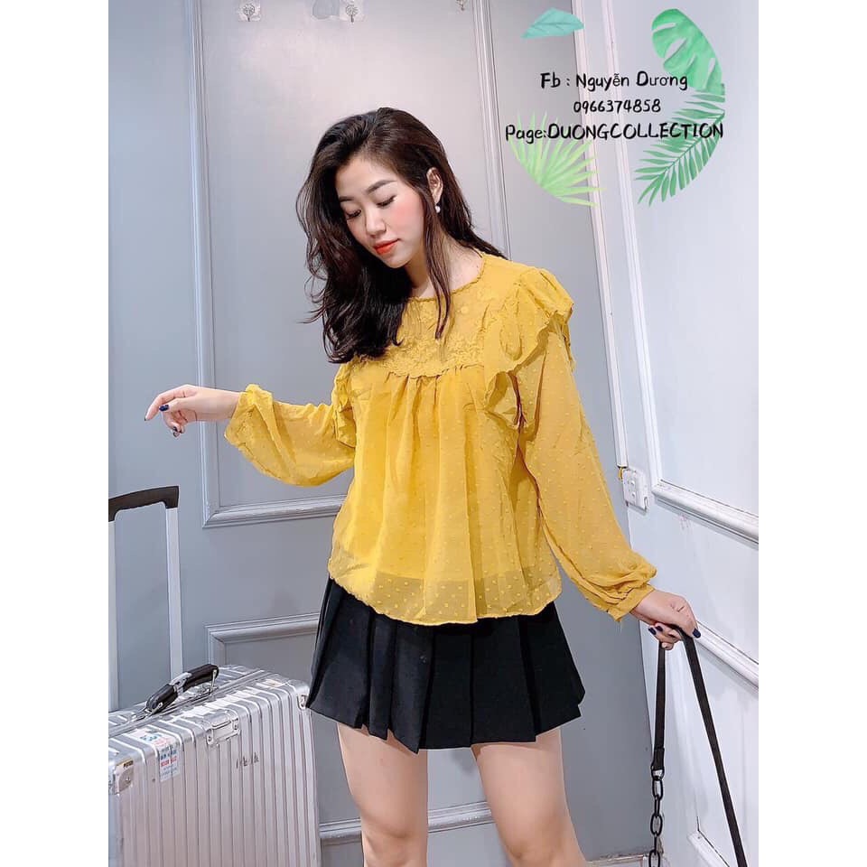 Aó bèo thêu hoa Quảng Châu mã 528