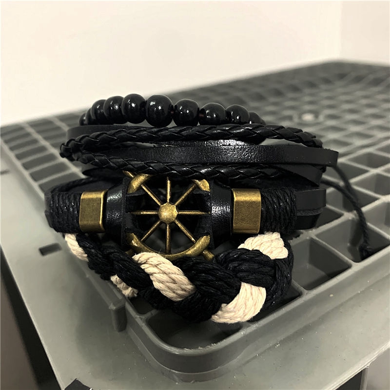 [Giao Hàng Miễn Phí] Vòng Tay Dây Bện Phong Cách Harajuku Retro 23157