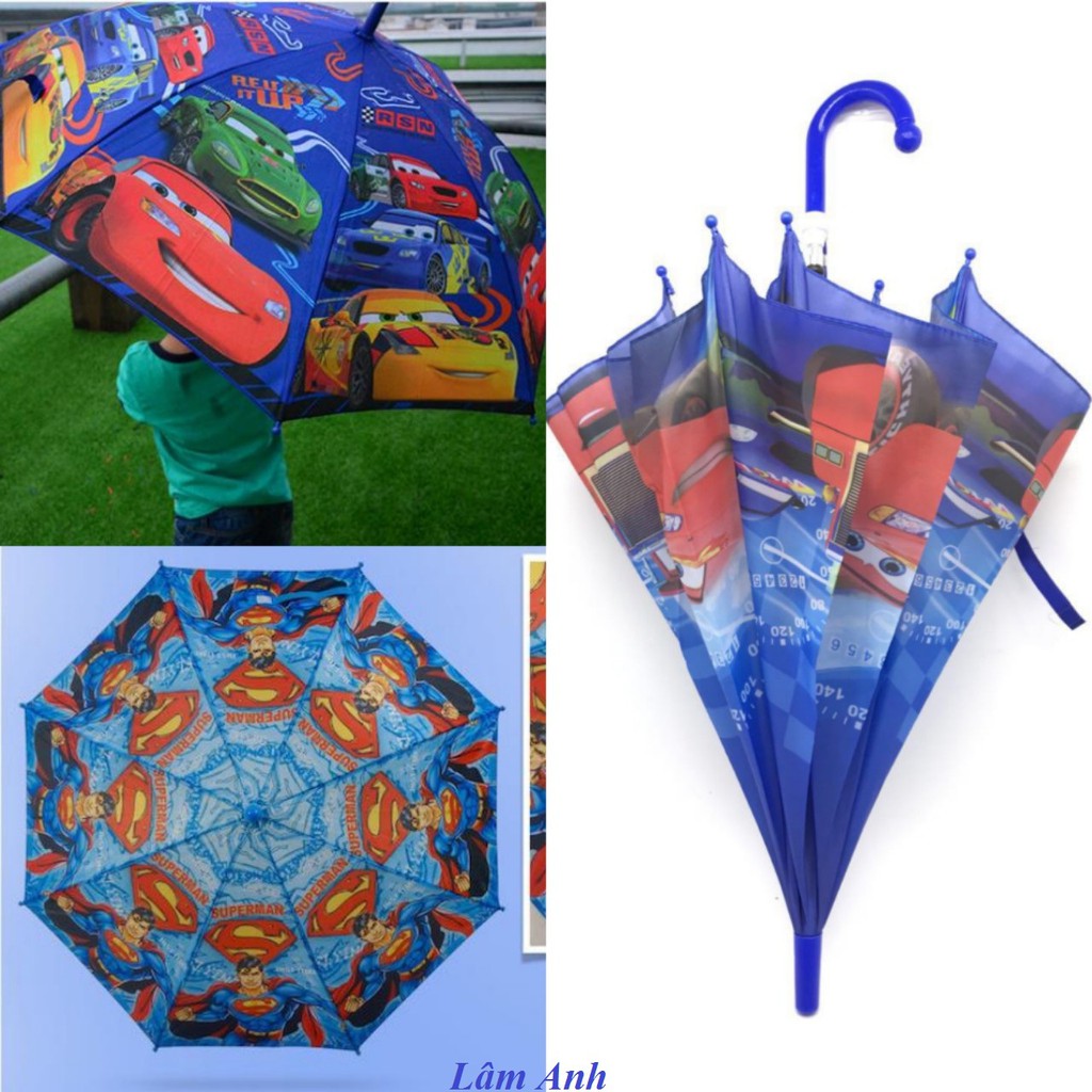 Ô Che Mưa Cho Trẻ Em Kitty, Siêu Nhân, Xe, Người Nhện