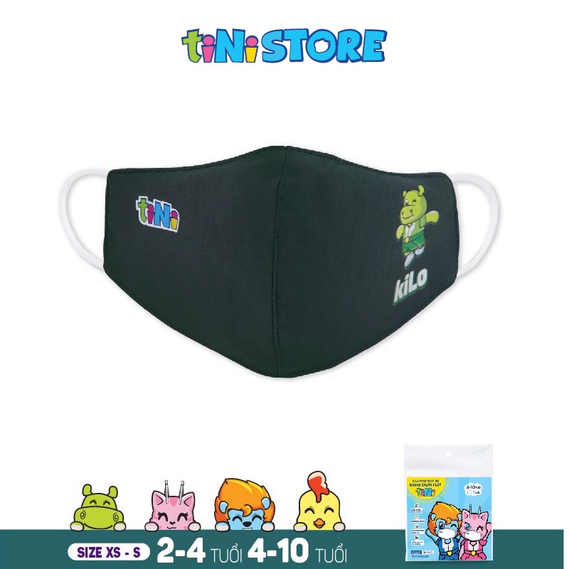 Khẩu trang vải sợi kháng khuẩn 3 lớp nhiều màu size XS tiNiToy- Pack 1 GSTNM001-1 (Giao màu ngẫu nhiên)
