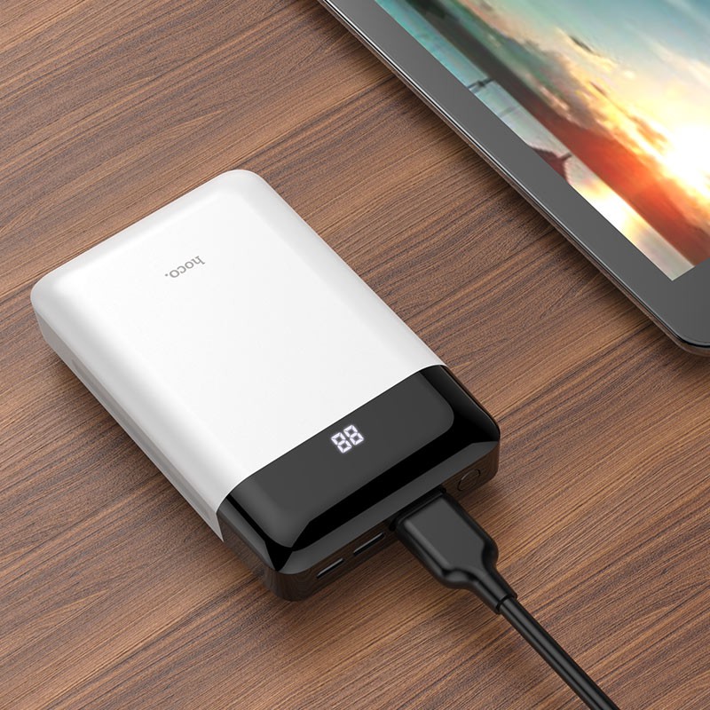 Pin sạc dự phòng Hoco J31 Power pride 10000mAh có đèn Led báo pin - Hàng chính hãng