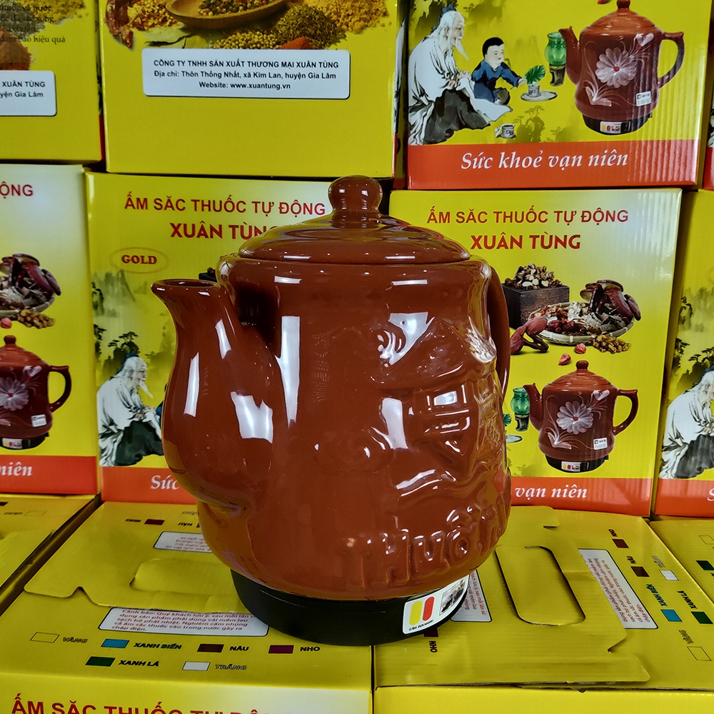 Ấm sắc thuốc bắc bằng điện 3.2L XUÂN TÙNG BÁT TRÀNG siêu sắc thuốc tự động, nhanh, an toàn bền đẹp.