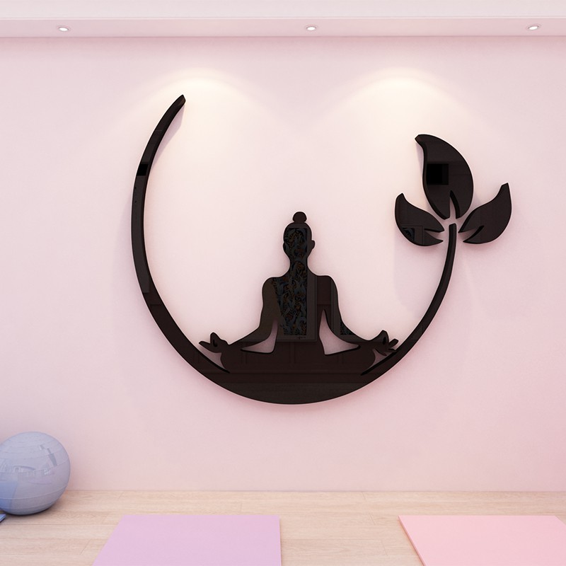 Tranh Dán Tường Mica 3D Trang Trí Phòng Tập Yoga Viện Thẩm Mỹ