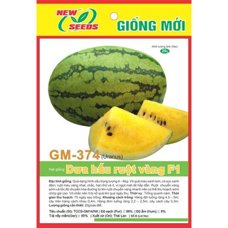 Hạt giống Dưa hấu ruột vàng sọc tặng viên nén kích thích