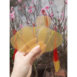 [set 3 lá]Lá bồ đề ép sẵn viết thư pháp