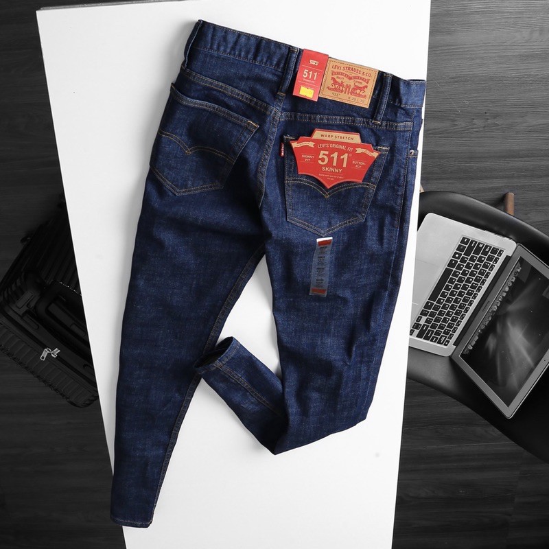Quần Jean Nam cambodia Levi mẫu mới 2021-ống đứng jean co giản Hải An Jeans