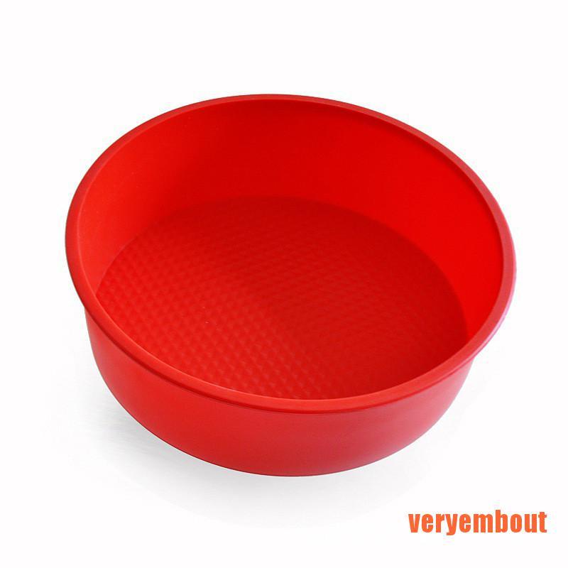 Khuôn Silicon Tròn 8 inch Nướng Bánh Màu Sắc