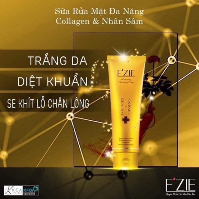 Sữa rửa mặt Ezie đa năng collagen và nhân sâm 130ml