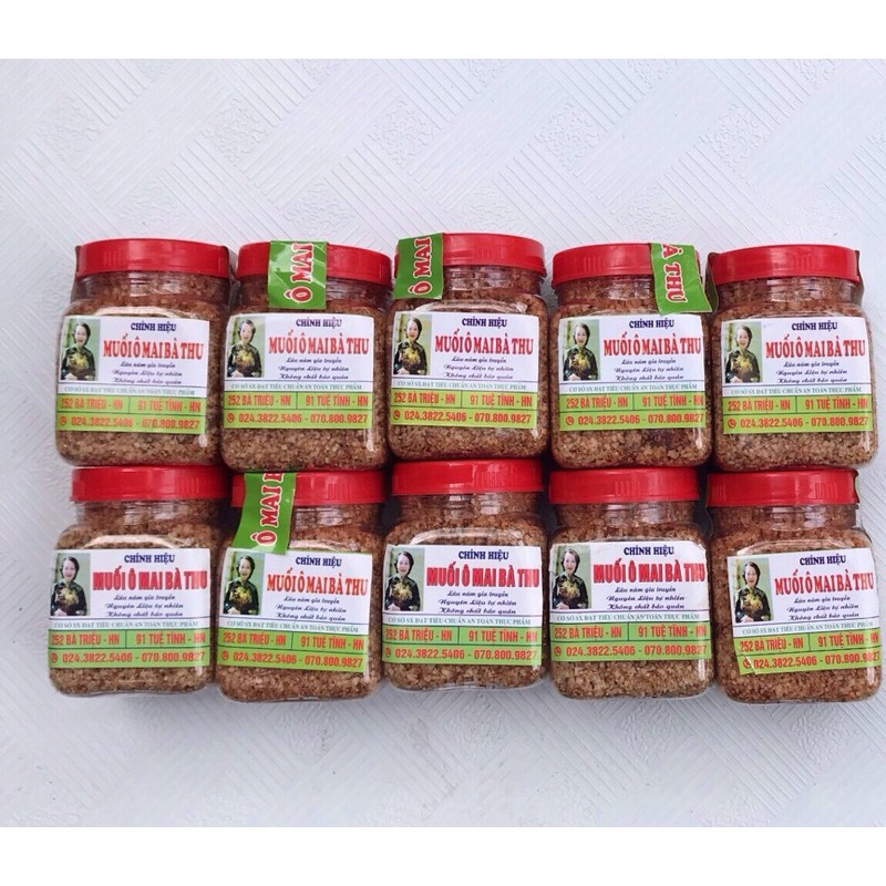 Lọ muối Ô mai Bà Thu chính hiệu (lọ 100 gam), CHẤM HOA QUẢ SIÊU NGON - đặc sản Hà Nội