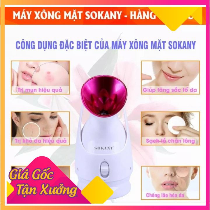 Máy Xông Hơi Mặt cao cấp Sokany - tạo hơi nóng giữ ẩm, làm sạch sâu bên trong [ BH 6T ]