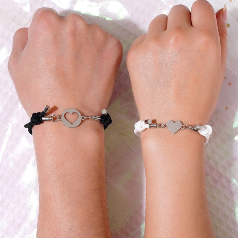 King Love for Vòng Tay Dây Thừng Dài Bằng Thép Không Gỉ Hình Bướm Dành Cho Cặp Đôi