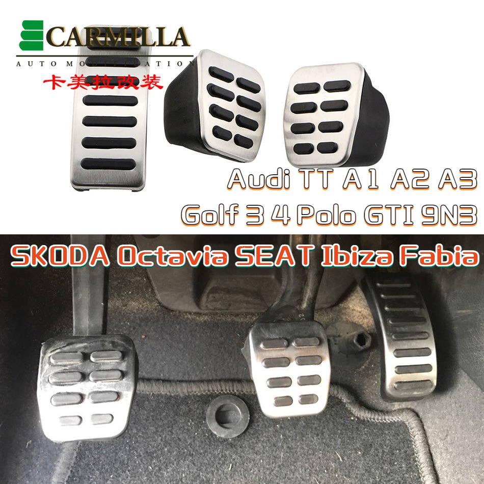 Bàn đạp phanh Gas ô tô bằng thép không gỉ cho bàn đạp Audi TT A1 A2 A3 cho VW Golf 3 4 Polo GTI 9N3 
