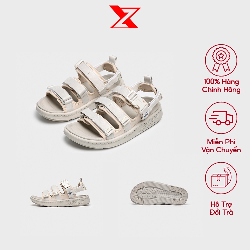 Sandals ZX 3715 Streetwear đế bằng khóa cài Light Cream