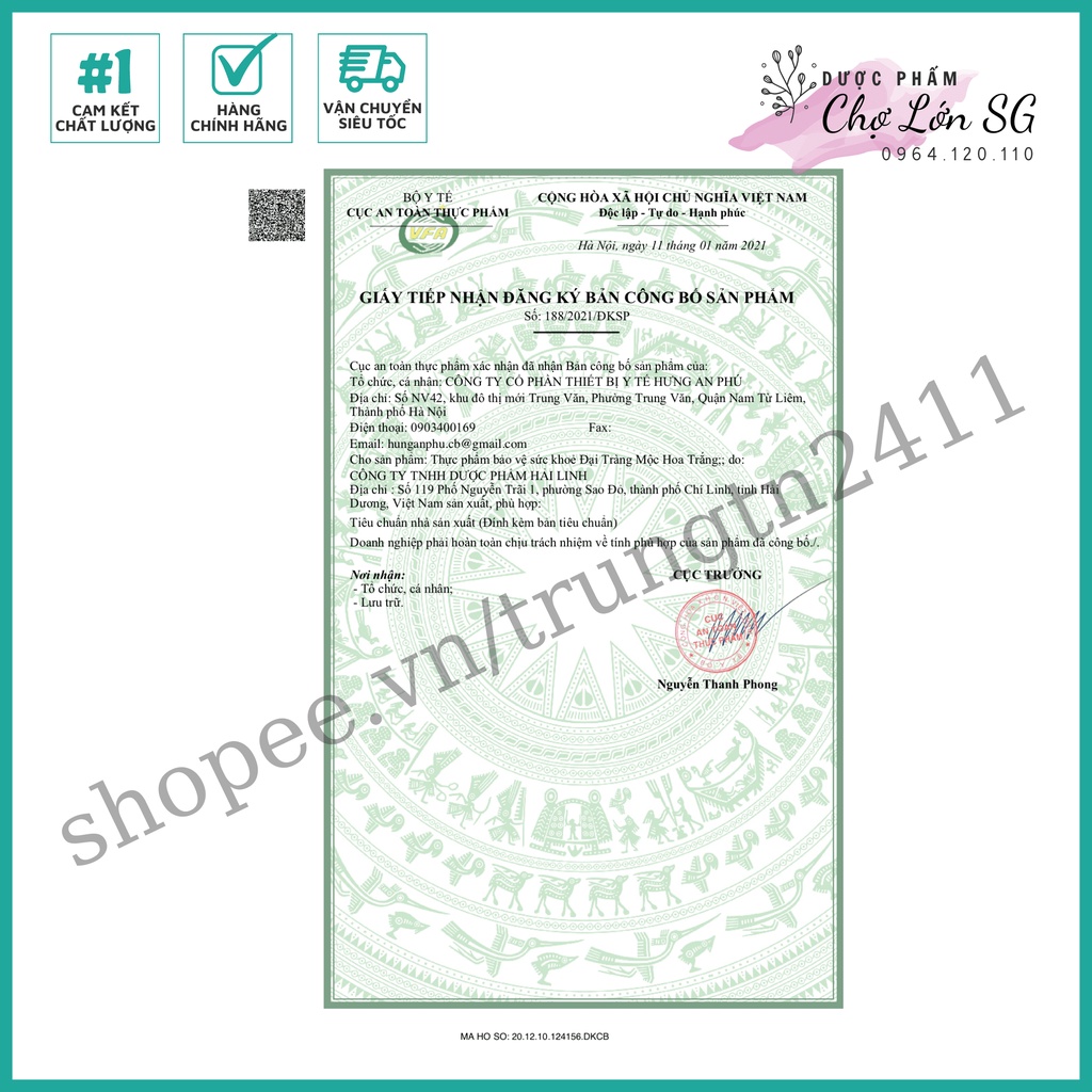 Viên uống Đại Tràng Mộc Hoa Trắng giảm các biểu hiện đầy hơi, ăn uống khó tiêu - hộp 30 viên