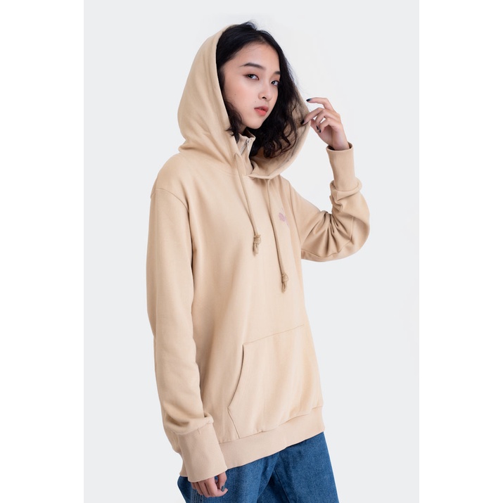 Áo Hoodie Nỉ Có Mũ Nữ BOO Dáng Regular Màu Be Thêu Logo Mickey | BigBuy360 - bigbuy360.vn