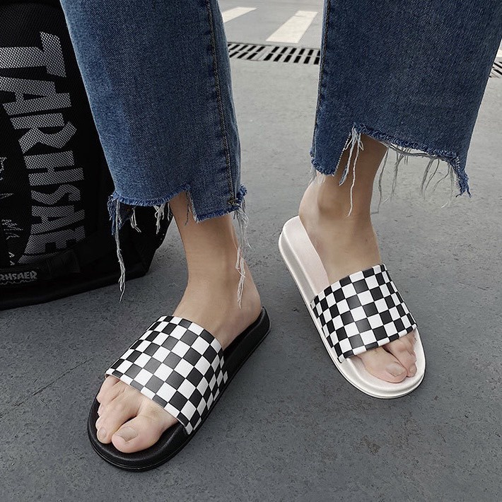 Dép MWC 7731 - Dép Nam Quai Ngang Họa Tiết Ô Vuông  Nổi Bật ,Dép Nam Cao Cấp,Siêu Bền Đẹp, Mẫu Mới, Giá Tốt, Đi Mềm Êm