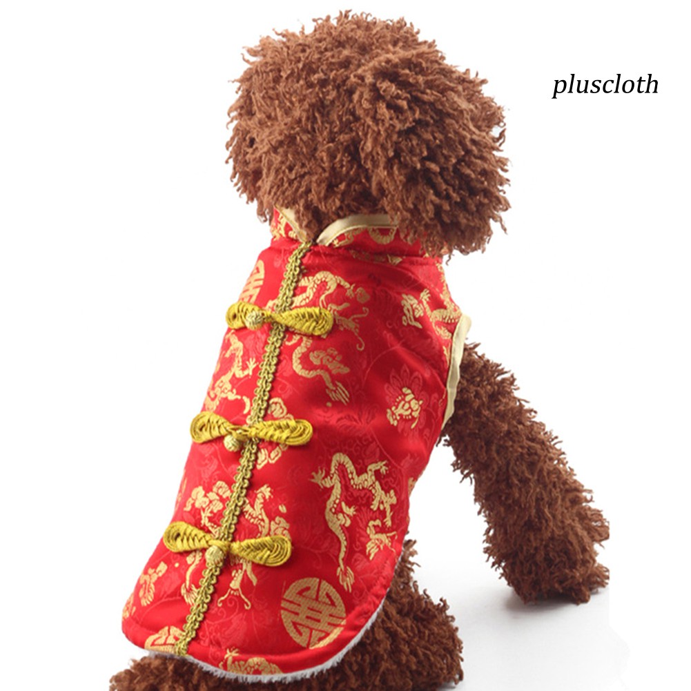 Áo Cho Thú Cưng Họa Tiết Thêu Phong Cách Trung Hoa Thời Trang Mùa Đông 2020