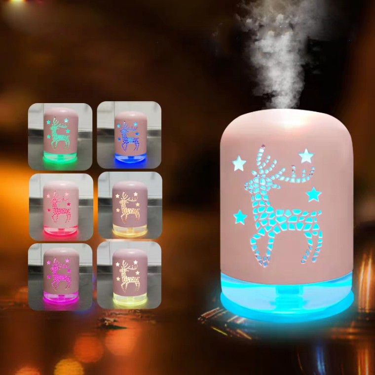 Máy Phun Sương Fnelse Tạo Độ Ẩm Không Khí Có Đèn LED Sạc Bằng Cổng USB Dành Cho Xe Hơi 340ml
