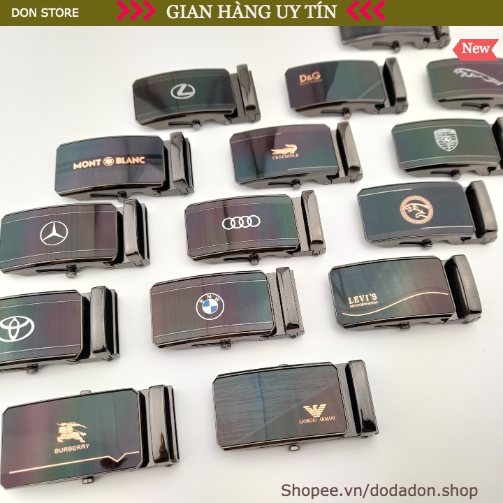 Mặt Khóa Thắt Lưng Nam Kiểu Con Lăn Cho Dây Da Trơn (Hàng loại 1 dày dặn, bền bỉ) cho dây 3.3-3.6cm