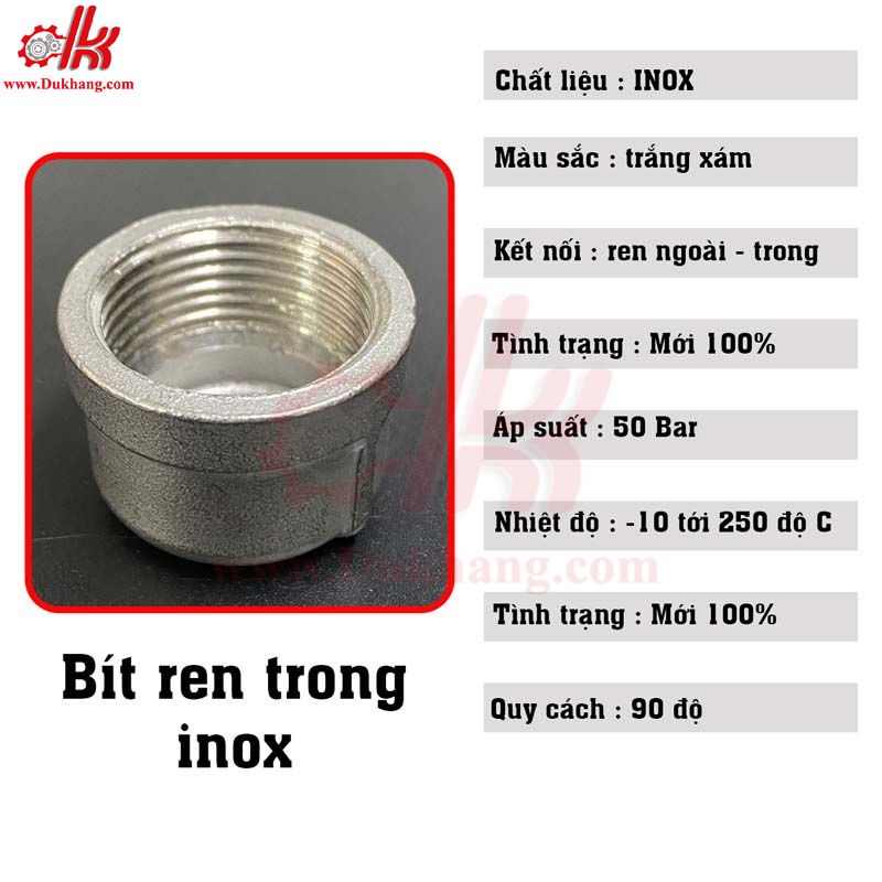 Bít ren trong inox 304