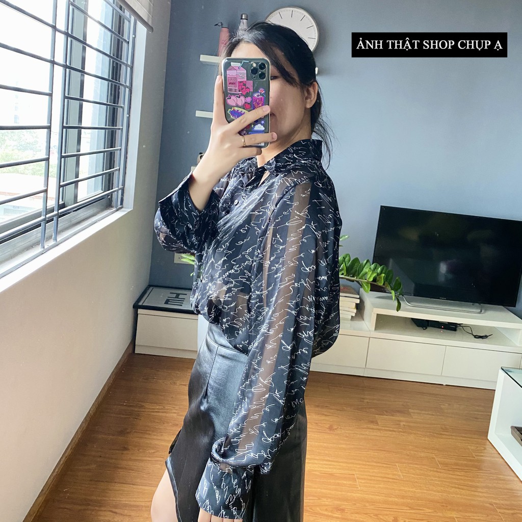 Áo Sơ Mi ☑️ 𝑩𝑰𝑮𝑺𝑰𝒁𝑬 ☑️ Phối Voan Cách Điệu Siêu Chảnh Phù Hợp Đi Chơi Đi Làm | BigBuy360 - bigbuy360.vn